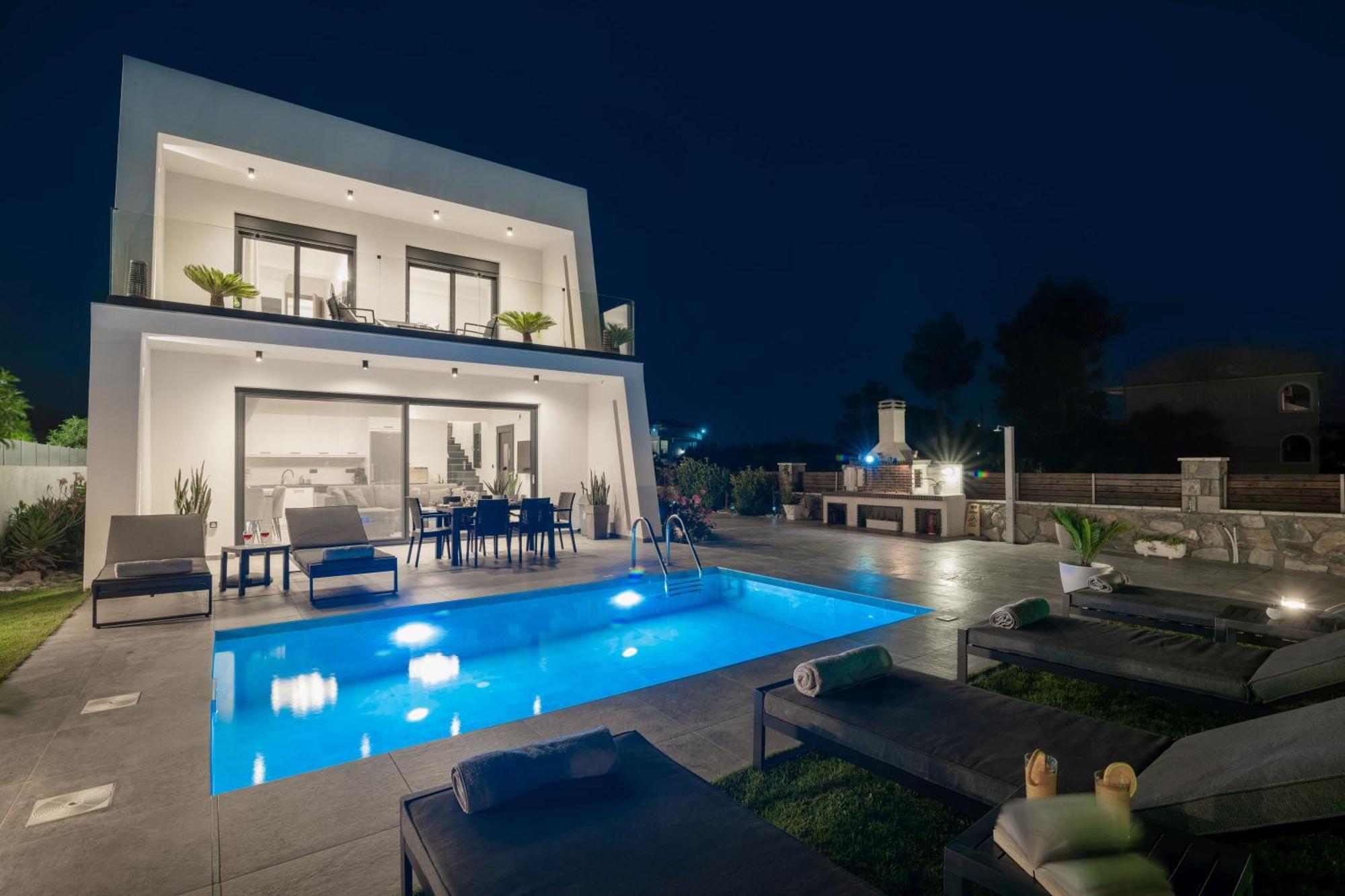 Sunwhite Villas - Private Pool & Cozy Atmosphere, By Zantewize Laganász Kültér fotó