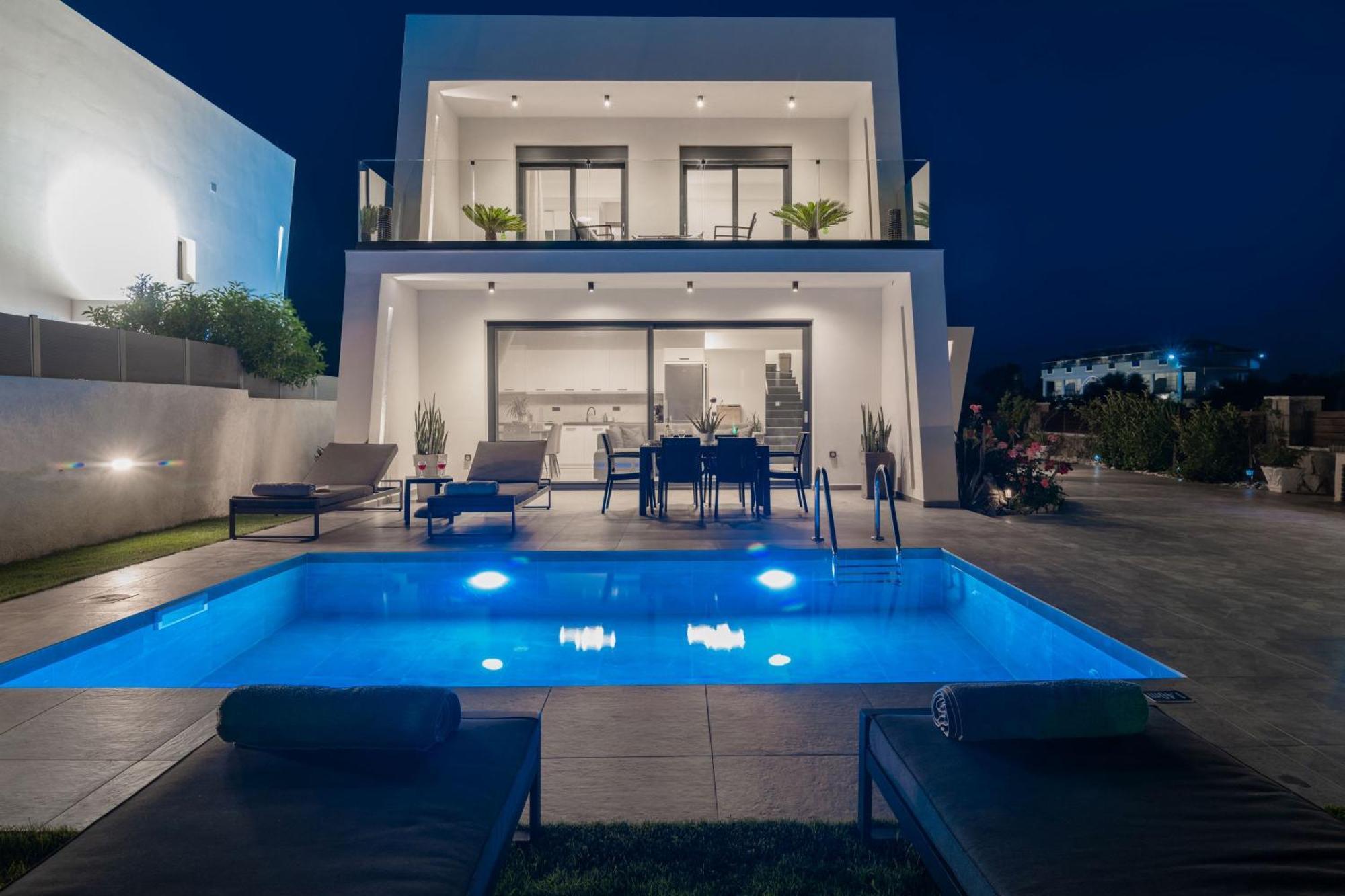 Sunwhite Villas - Private Pool & Cozy Atmosphere, By Zantewize Laganász Kültér fotó