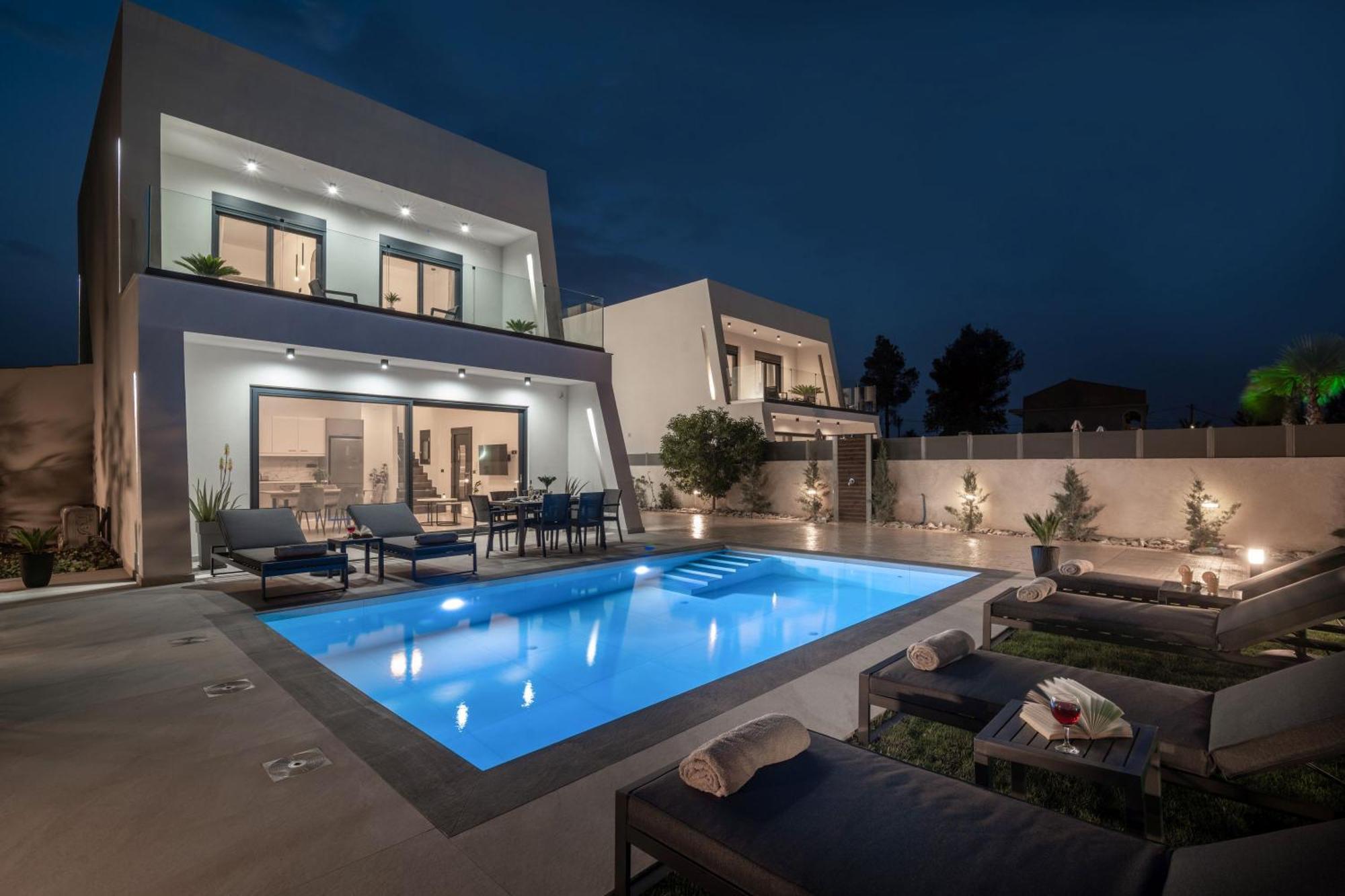 Sunwhite Villas - Private Pool & Cozy Atmosphere, By Zantewize Laganász Kültér fotó